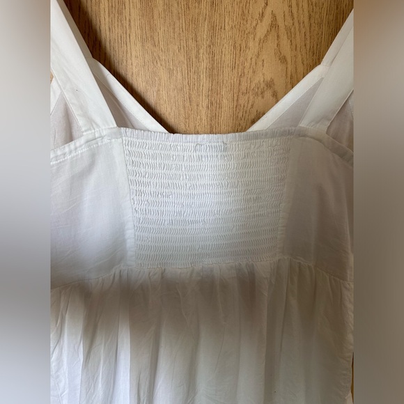 New Rails Violet White Cotton Shell Button Shoulder Strap Dress Women’s M - Picture 10 of 15